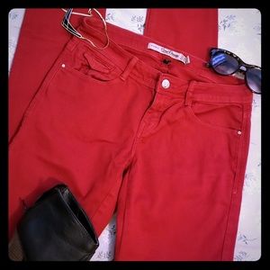 Zara Red Trafaluc Core Denim Skinny Jeans sz 26